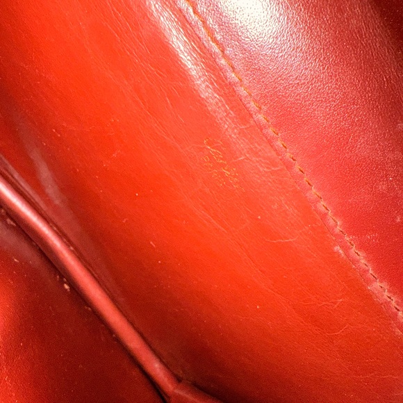 Authentic Cartier Burgundy Leather Clutch with Gold Accents - Picture 11 of 17